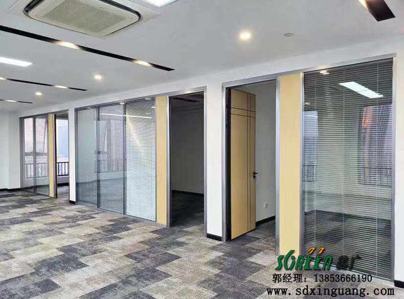 濰坊辦公室高隔斷隔墻，鋼化玻璃隔斷墻