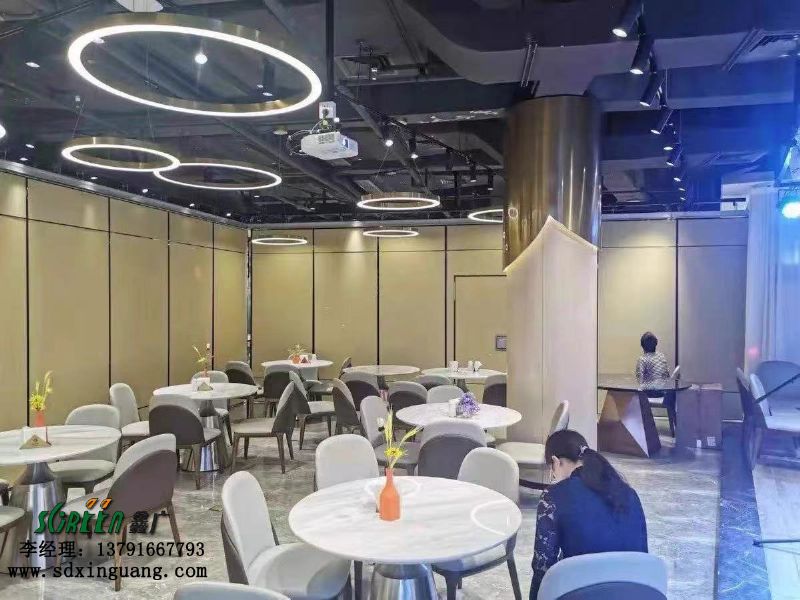 濰坊酒店活動隔斷墻飯店包廂,移動折疊推拉隔斷
